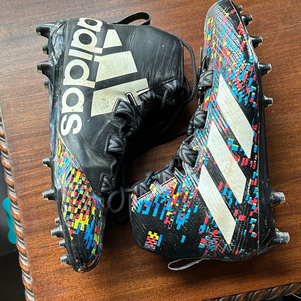 Adidas Cleats FREAK GRIDLOCK SYSTEM Black & Multi-Color Sz 15 - Picture 2 of 9